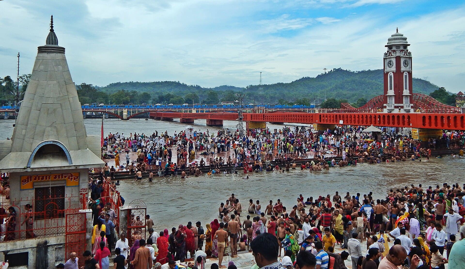 Har Ki Pauri and the Ganga temple at Haridwar
