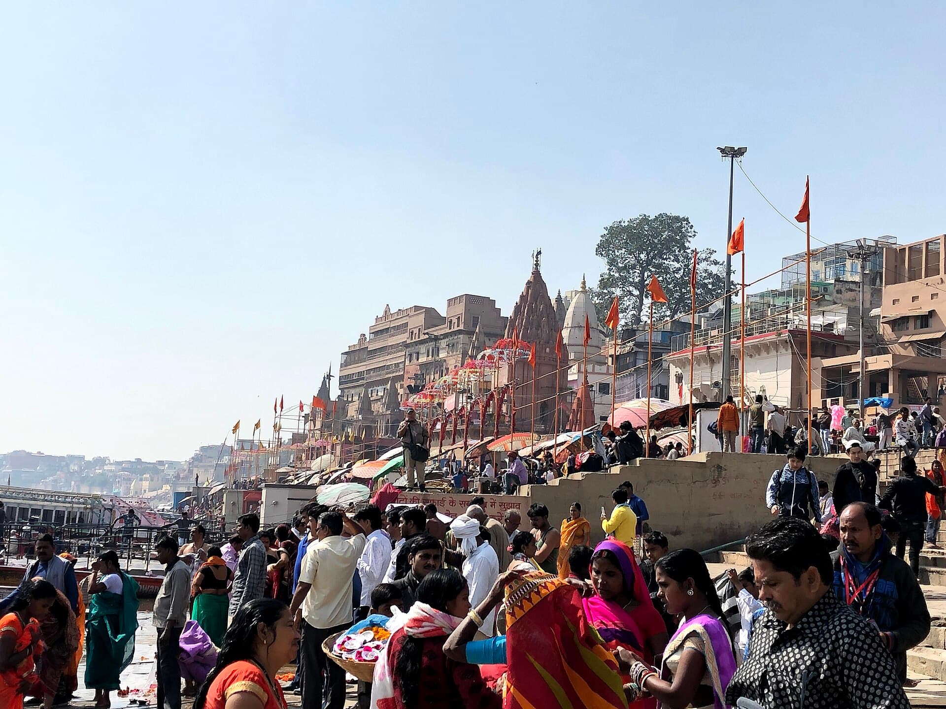 Temple spires along the ghats of Kashi